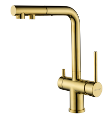 Смеситель для кухни Paulmark Serpentine Se213222-G Золото