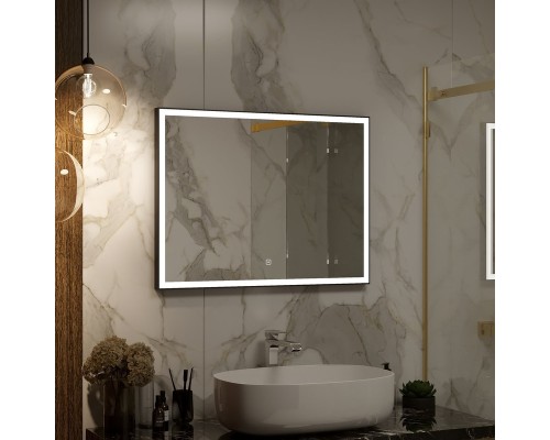Зеркало Континент Frame 800x600 ЗЛП183 с подсветкой с сенсорным выключателем