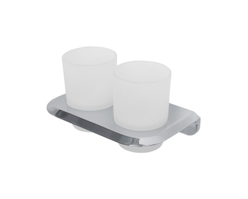 Стакан для зубных щеток Cezares Liner LINER-TUMDS-01 двойной Хром