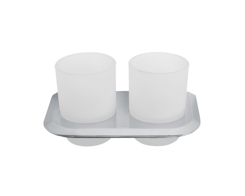 Стакан для зубных щеток Cezares Liner LINER-TUMDS-01 двойной Хром