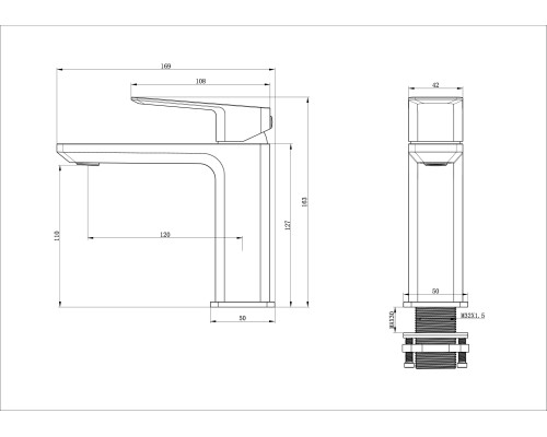 Смеситель для раковины Wonzon&Woghand DIAMOND, Хром WW-88139011-CR