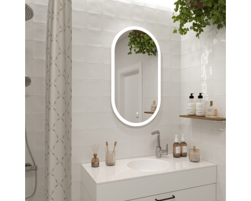 Зеркало Reflection Almond с LED подсветкой, сенсором 55х100