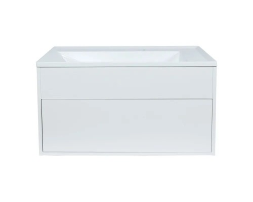 Тумба с раковиной подвесная Uperwood Lotus Premium 80х50х44 см, белая