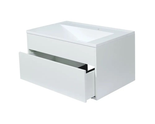 Тумба с раковиной подвесная Uperwood Lotus Premium 80х50х44 см, белая