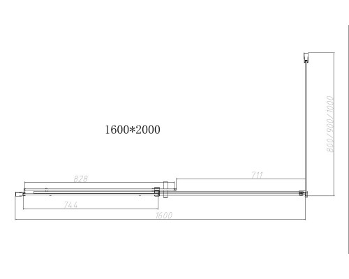 Душевой уголок Vincea Dice VSR-4D9016CL 1600x900 хром стекло прозрачное