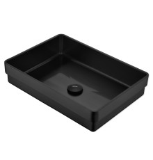 Раковина встраиваемая сверху ABBER Wasser Kreis AF2401MB черная матовая