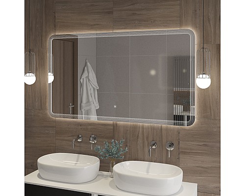 Зеркало Cezares Duet 140 CZR-SPC-DUET-1400-800-LED-TCH с подсветкой с лазерной гравировкой и сенсорным выключателем Зеркало Cezares Duet 140 CZR-SPC-DUET-1400-800-LED-TCH с подсветкой с лазерной гравировкой и сенсорным выключателем