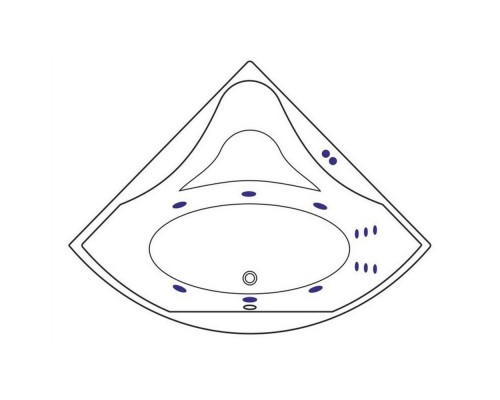 Ванна гидромассажная EXCELLENT Glamour 150x150 LINE бронза