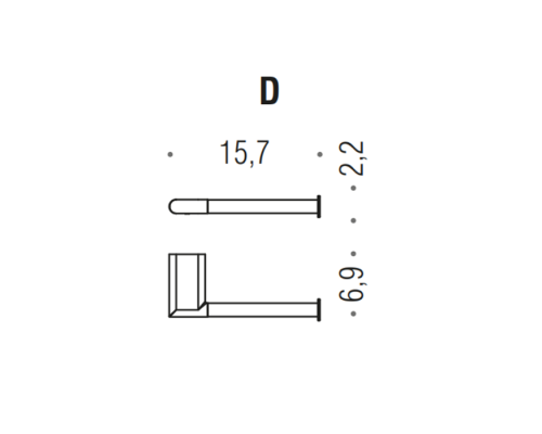 Держатель туалетной бумаги Colombo Mini правый цвет хром