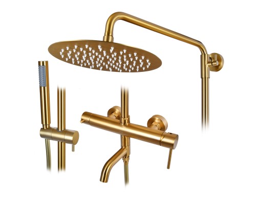 Душевая система Raiber premium RPG-006 Graceful, матовое золото