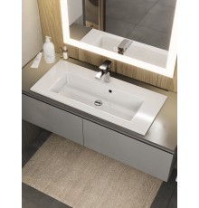 Раковина для ванной 80 см, Uperwood Aurora, белая глянцевая