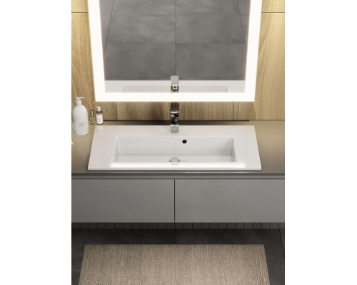 Раковина для ванной 80 см, Uperwood Aurora, белая глянцевая