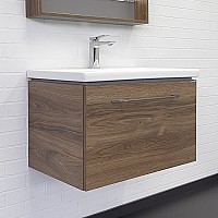 Тумба с раковиной Comforty Томари-70 дуб тёмно-коричневый Como 70