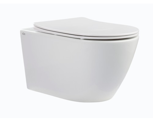 Подвесной безободковый унитаз Charus Estella EWC700-121W сиденьем микролифт