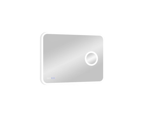 Зеркало Континент Bliss 800х600 с подсветкой с сенсорным выключателем с увеличительным зеркалом с подогревом с часами