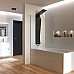 Душевая панель Taliente A06, алюминий, 140x22см, черный, каскадный излив, верхний каскад