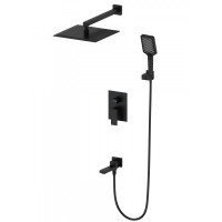 Душевая система встраиваемая Wonzon&Woghand, Черный матовый