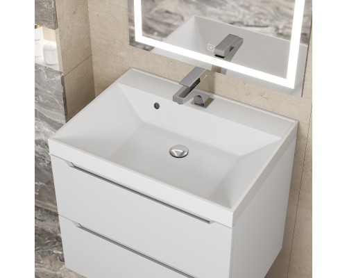 Раковина для ванной 60 см, Uperwood Classic, белая глянцевая