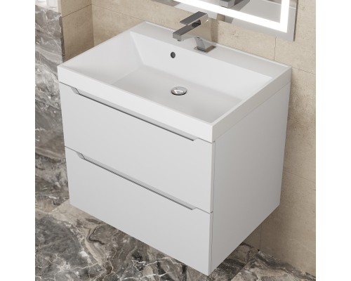 Раковина для ванной 60 см, Uperwood Classic, белая глянцевая