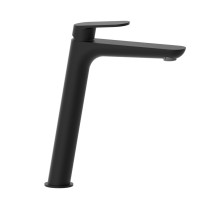 Высокий однорычажный смеситель для раковины AQG Beta, черный матовый