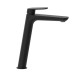 Высокий однорычажный смеситель для раковины AQG Beta, черный матовый