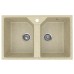 Кухонная мойка из искусственного камня Uperwood ECON UPD-402-002, 2 чаши, бежевая матовая