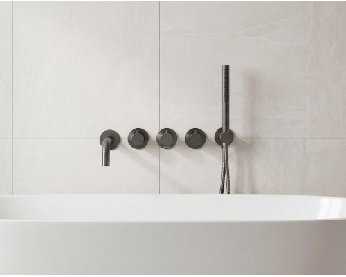 Смеситель термостатический для ванны встраиваемый Benesque Lumiere 11011703 черный брашированный