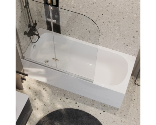 Шторка на ванну Cezares ECO-V-21-120/140-C-Cr