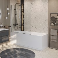 Шторка на ванну Cezares ECO-V-21-120/140-C-Cr