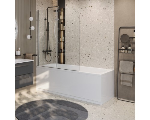 Шторка на ванну Cezares ECO-V-21-120/140-C-Cr