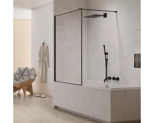 Шторка для ванны NEW TRENDY NEW MODUS BLACK 60x150 черный