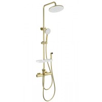 Душевая система с гигиеническим душем и термостатом Wonzon&Woghand, Брашированное золото