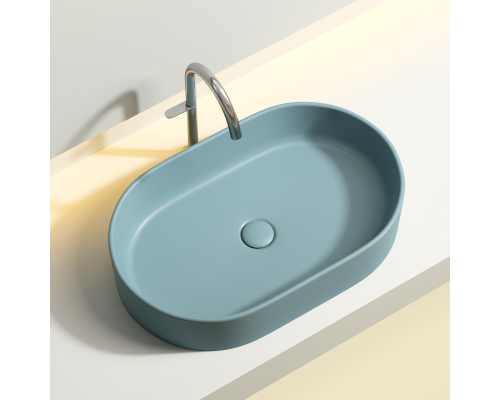 Чаша накладная овальная Ceramica Nova Element 60x38 Зеленый Матовый