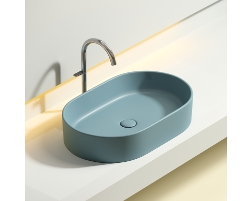 Чаша накладная овальная Ceramica Nova Element 60x38 Зеленый Матовый