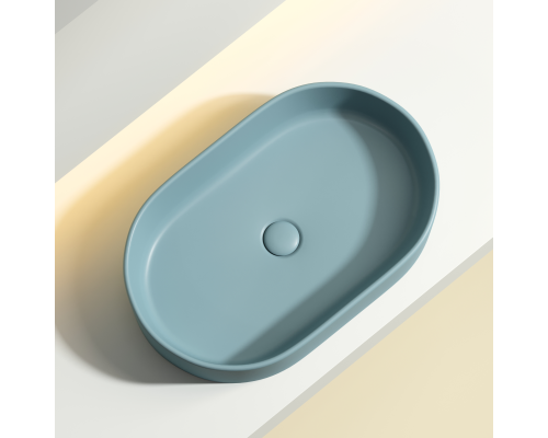 Чаша накладная овальная Ceramica Nova Element 60x38 Зеленый Матовый