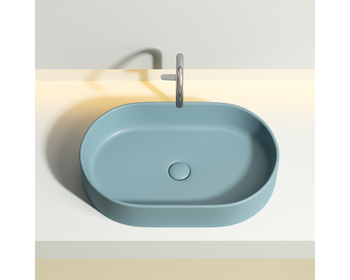 Чаша накладная овальная Ceramica Nova Element 60x38 Зеленый Матовый