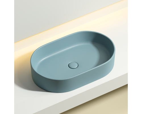 Чаша накладная овальная Ceramica Nova Element 60x38 Зеленый Матовый