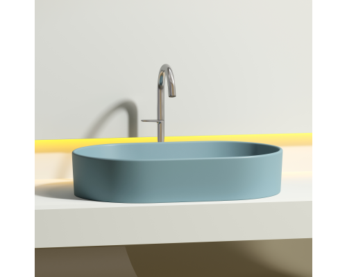 Чаша накладная овальная Ceramica Nova Element 60x38 Зеленый Матовый