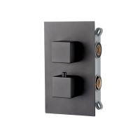 Встраиваемый смеситель для душа c термостатом AQG QU Therm, черный матовый