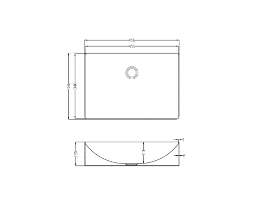 Раковина ALTROBAGNO Футуро (Futuro) 001016 BrAn из нержавеющей стали