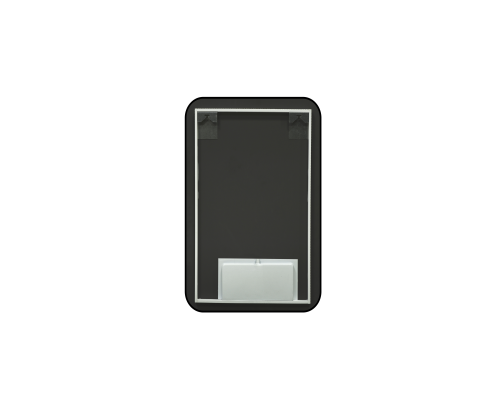 Зеркало Reflection Black View с подсветкой, бесконтактным сенсором, часами 60х100