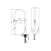 Смеситель для кухни с гибким изливом ALTROBAGNO Флуссо (Flusso) 050202 BG