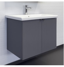 Подвесная Тумба с раковиной Comforty Лима-70П антрацит Como 70