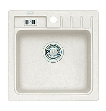 Кухонная мойка Alveus Niagara 20 Granital 1100885 белая в комплекте с сифоном