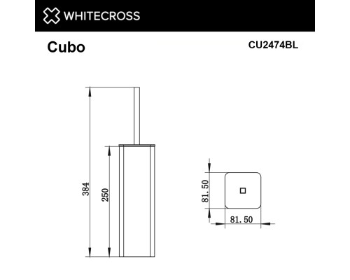 Ершик напольный WHITECROSS Cubo черный мат