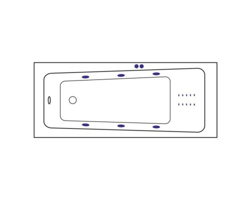 Ванна гидромассажная Excellent Ava 160x70 Line Nano Золото