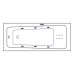 Ванна гидромассажная Excellent Ava 160x70 Line Nano Золото