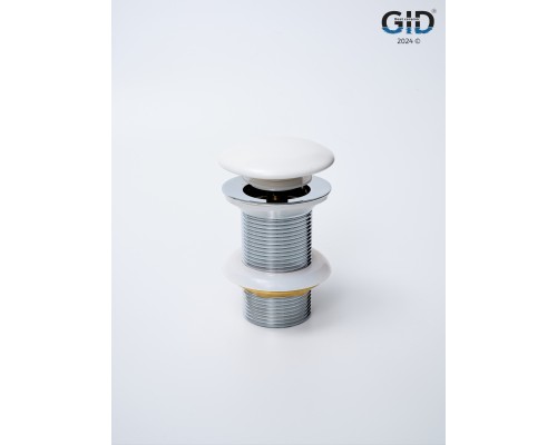 Белый матовый керамический донный клапан Gid Whm100 74403k