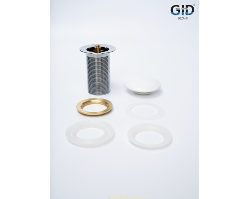 Белый матовый керамический донный клапан Gid Whm100 74403k