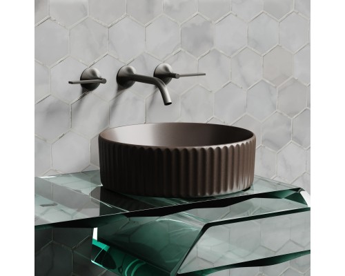 Раковина-чаша накладная Ceramicanova темно-Коричневый матовый 360x360x115